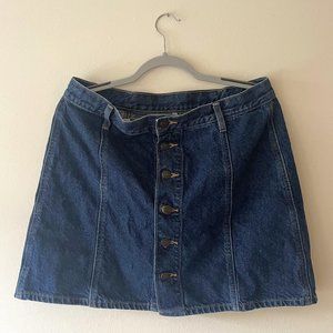 Levi's Womens A-line Button Front Mini Skirt
